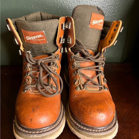 Simms Freestone Wading Boots Fly Fishing Mens Size 7 Felt Sole Bottom - Picture 2 of 7